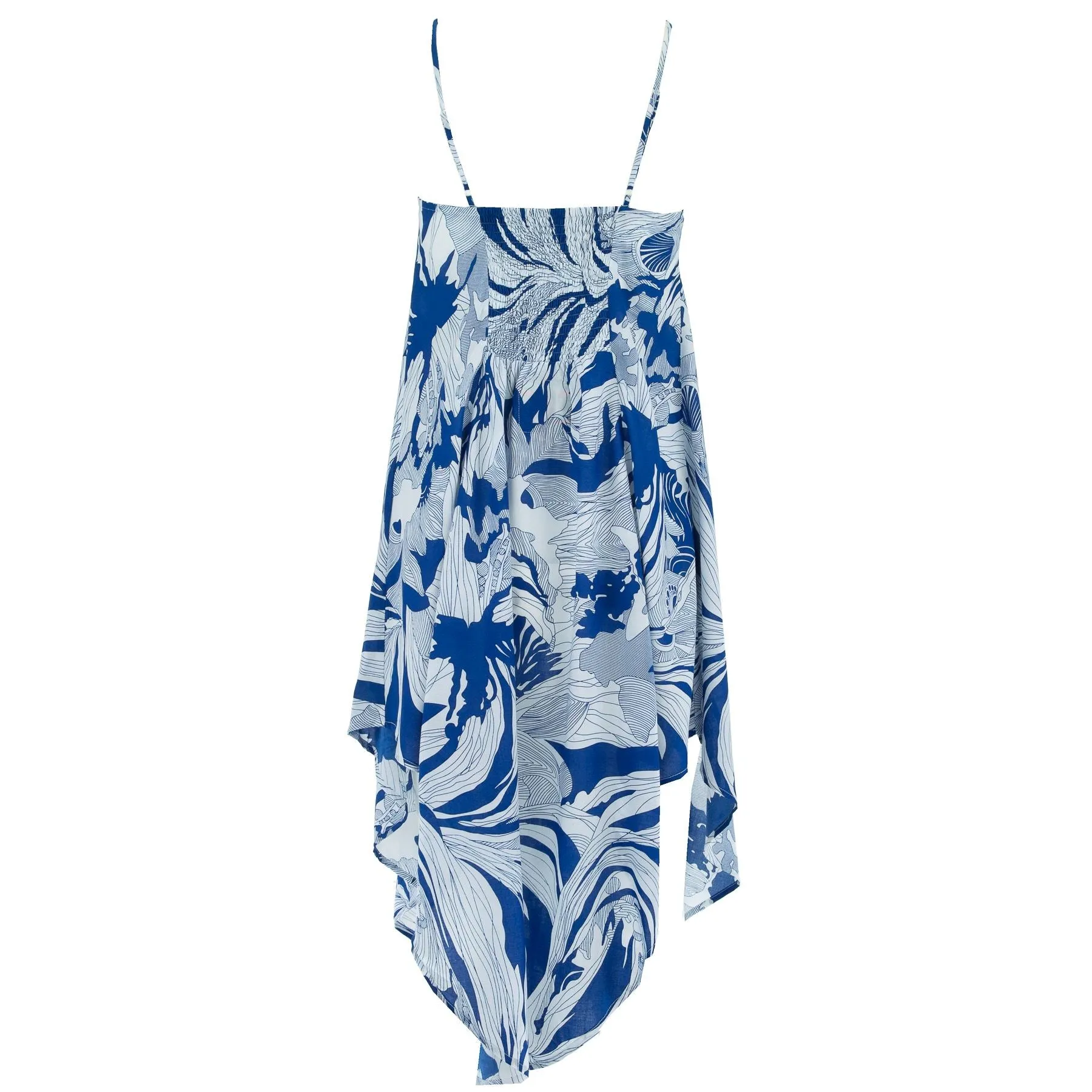 Asymmetric Hem Dress - Aubrey Blue