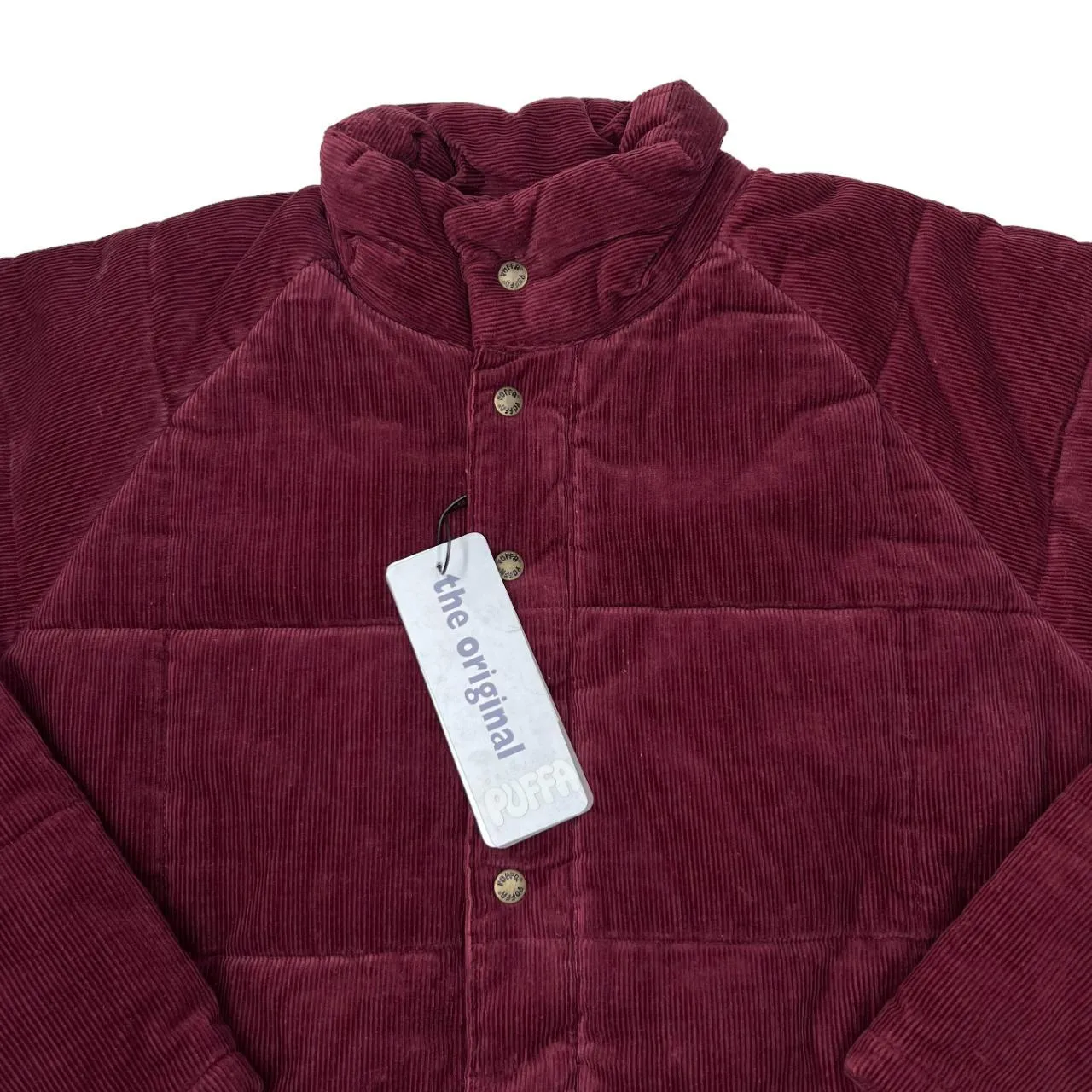 Deadstock Early 00's PUFFA Corduroy Cord High Loft Filled Padded Puffer Coat Jacket