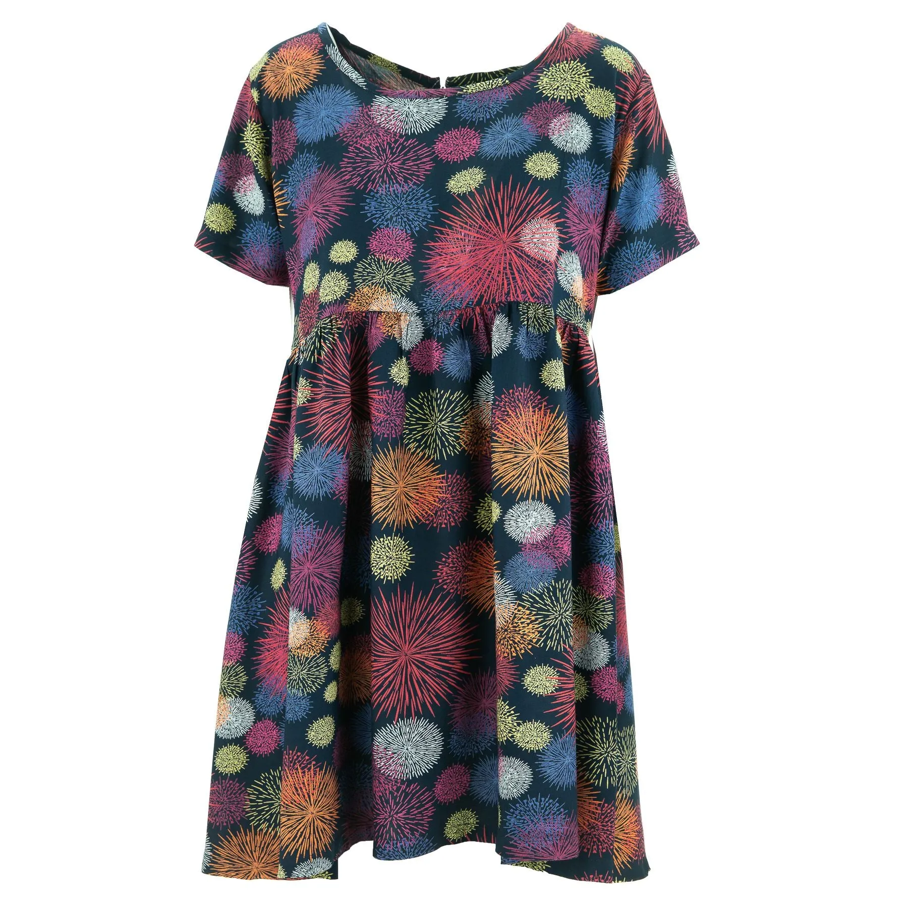 Empire Line Tea Dress - Fireworks Rayon