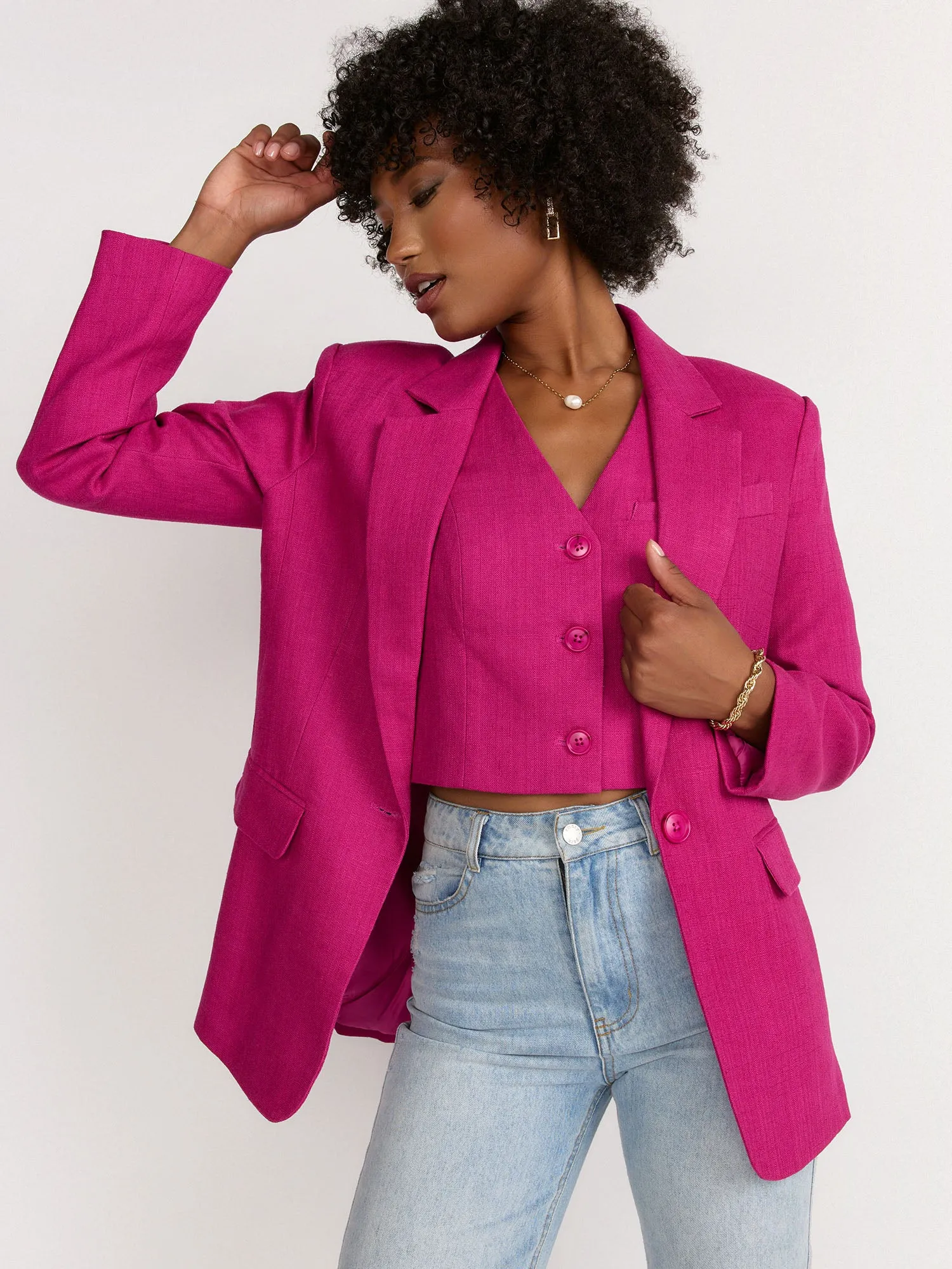 Endless Rose Long Sleeve Single Breasted Blazer - Brands We Love