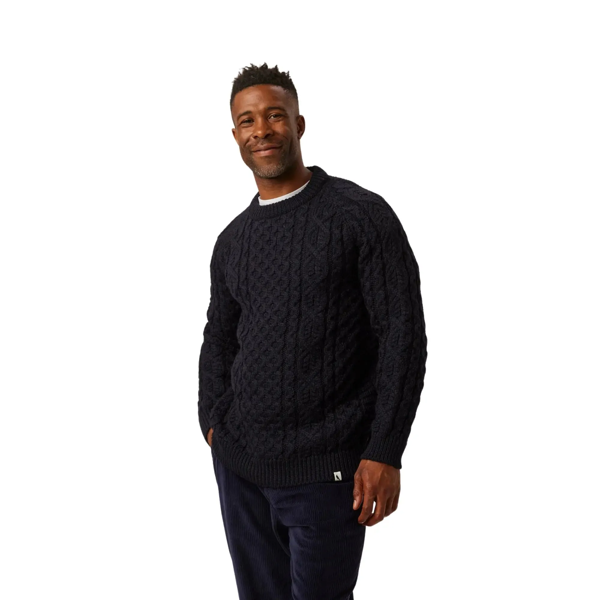 Hudson Navy Aran Jumper