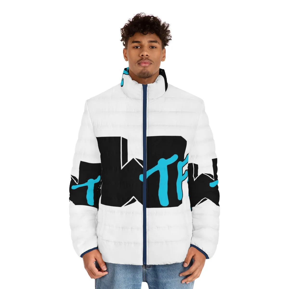 "WTF What the Fuck Puffer Jacket - Parody Music Lover's Jacket"
