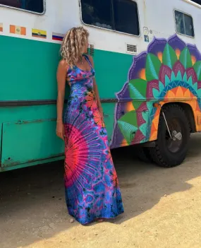 Tie Dye Hippie Maxi Dress